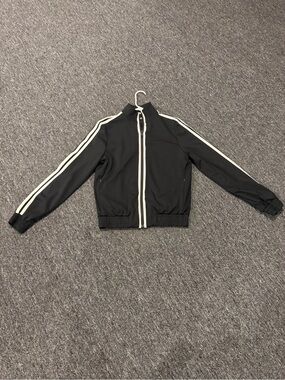 Splits59 Black White Stripe Full Zip Track Jacket Size M